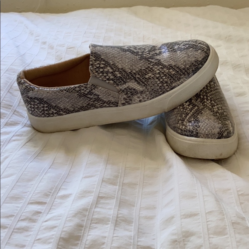 Snake skin slip ons - soda brand